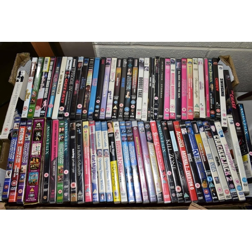 405 - FOUR BOXES OF DVD'S AND CD'S, 'All Saints', 'Tom Jones', 'Metal', 'Odyssey' etc, various tastes