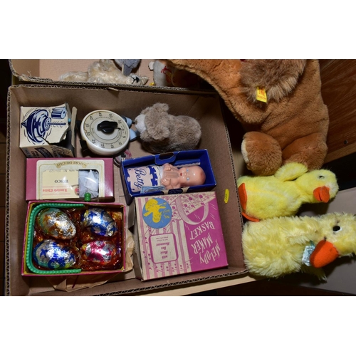 427 - A QUANTITY OF ASSORTED STEIFF ANIMAL SOFT TOYS, to include large dog No.4035/38, Goldy (Hamster) No.... 