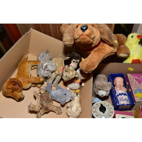 427 - A QUANTITY OF ASSORTED STEIFF ANIMAL SOFT TOYS, to include large dog No.4035/38, Goldy (Hamster) No.... 