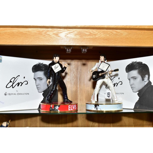 435 - TWO BOXED ROYAL DOULTON LIMITED EDITION ELVIS FIGURES, 'Vegas' EP3, No.0575/2500 and 'Stand Up' EP2,... 