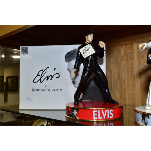 435 - TWO BOXED ROYAL DOULTON LIMITED EDITION ELVIS FIGURES, 'Vegas' EP3, No.0575/2500 and 'Stand Up' EP2,... 