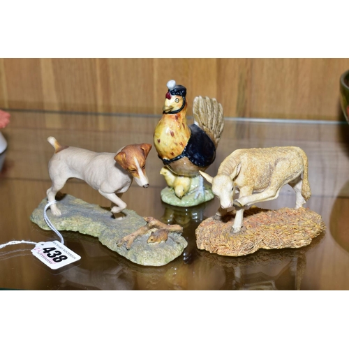 438 - TWO BORDER FINE ARTS SCULPTURES 'Jack Russell Terrier', standing style one, DS5A, modeller Ray Ayres... 