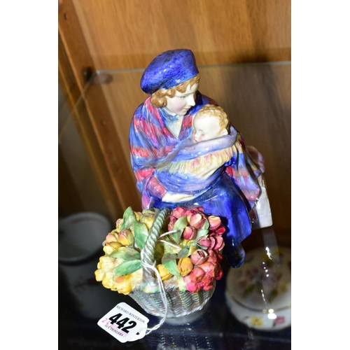 442 - A ROYAL DOULTON FIGURE 'CURLY NOB' HN1627, printed, painted and impressed marks, nibbles and a crack... 