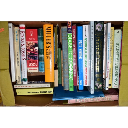 459 - FIVE BOXES AND LOOSE BOOKS, to include children's books (Bloomsbury Books/Warne Beatrix Potter, annu... 