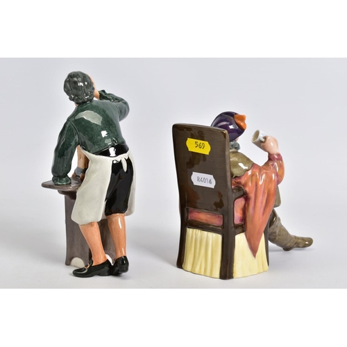 569 - TWO ROYAL DOULTON MALE FIGURES, The Foaming Quart HN2162 and The Clockmaker HN2279 (2)