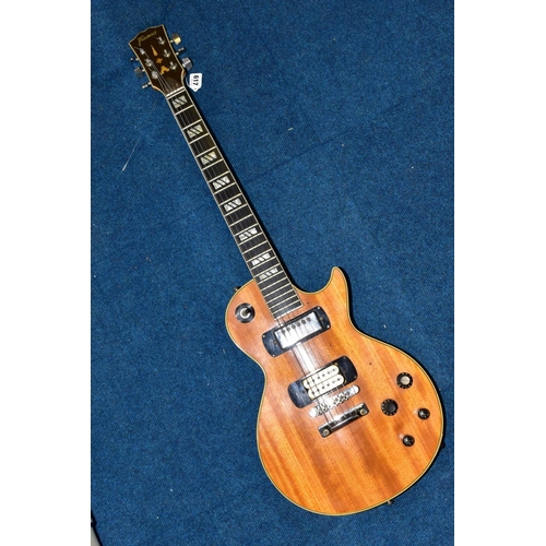 617 - A 1970'S FRAMUS S360 LES PAUL STYLE GUITAR, with natural finish to mahogany body and laminated neck,... 