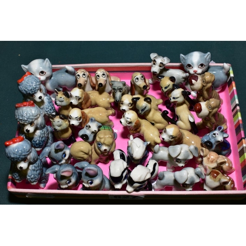 627 - APPROXIMATELY THIRTY FOUR WADE WHIMSIES, four Fifi (Poodle) and two Mitzi Kitten from 'Bengo and his... 