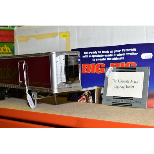 646 - A BOXED PETERBILT FRANKLIN MINT 1:32 SCALE MODEL 379 REPLICA ULTIMATE MACK TRUCKS TRAILER, with cert... 