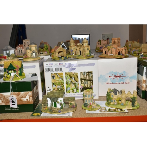 661 - ELEVEN LILLIPUT LANE COLLECTORS FAIRS SCULPTURES, mostly boxed and with deeds except where mentioned... 