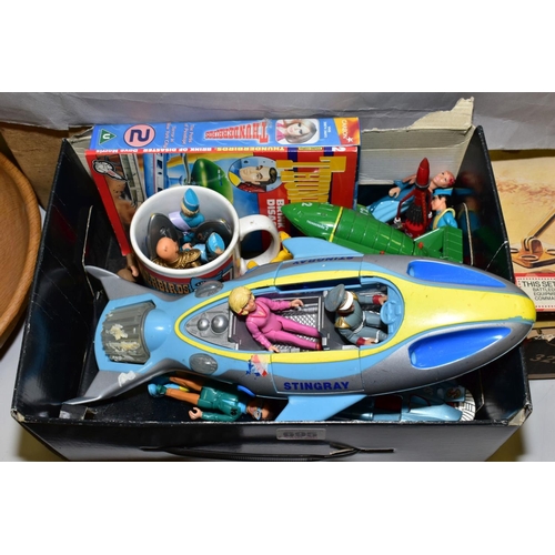 695 - A QUANTITY OF MODERN GERRY ANDERSON PROGRAMME TOYS, to include large Matchbox Stingray Submarine (mi... 