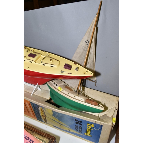 705 - A BOXED TRI-ANG PLASTIC 24'' RACING YACHT, Ocean Cabin Racer 'Osprey', No.404S, contents not checked... 