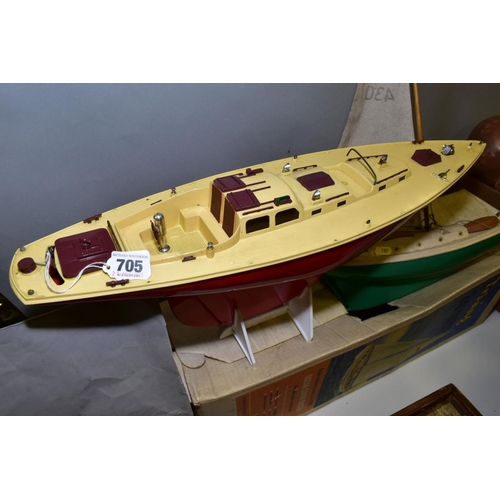 705 - A BOXED TRI-ANG PLASTIC 24'' RACING YACHT, Ocean Cabin Racer 'Osprey', No.404S, contents not checked... 