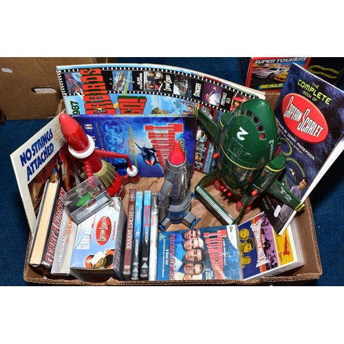 711 - A COLLECTION OF GERRY ANDERSON PROGRAMME TOYS AND MEMORABILIA, to include modern large scale plastic... 