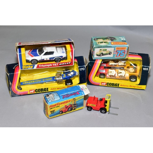 719 - A QUANTITY OF BOXED DIECAST VEHICLES, Dinky Toys Truimph TR7 Rally, No 207, Corgi Toys Adams Drag-St... 