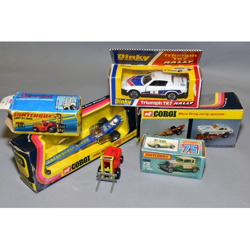 719 - A QUANTITY OF BOXED DIECAST VEHICLES, Dinky Toys Truimph TR7 Rally, No 207, Corgi Toys Adams Drag-St... 