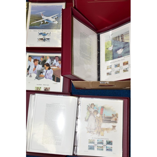 730 - FIVE PRESENTATION CASES OF LIMITED EDITION FIRST-DAY LITHOGRAPHS, produced by Sumner Collection, app... 