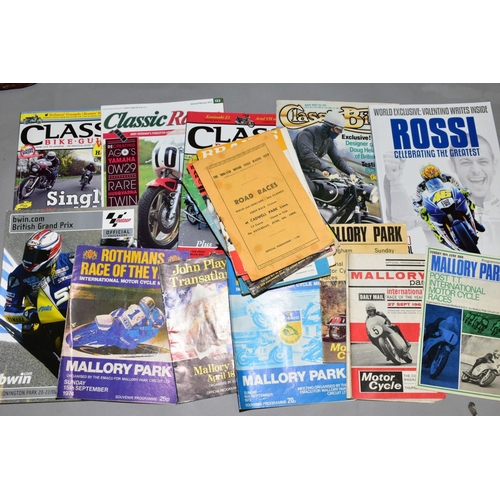 733 - MOTORCYCLE PROGRAMMES, a small collection of programmes, some signed, from the TT, Mallory Park, Bra... 