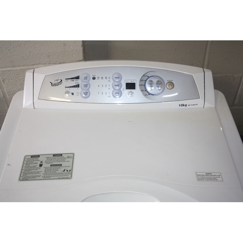 1150 - AN LG THREE STEP TURBODRUM 10KG WFT1081TP TOP LOADING WASHING MACHINE (PAT pass), together with a LE... 