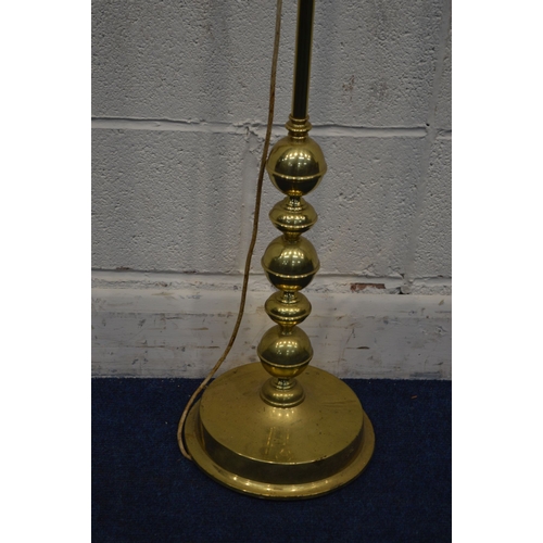 1327 - A BRASS STANDARD LAMP