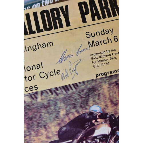 733 - MOTORCYCLE PROGRAMMES, a small collection of programmes, some signed, from the TT, Mallory Park, Bra... 