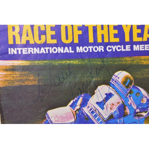 733 - MOTORCYCLE PROGRAMMES, a small collection of programmes, some signed, from the TT, Mallory Park, Bra... 