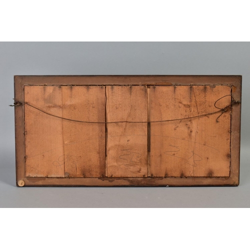 126 - A LARGE GLAZED PERIOD FRAME, approximately 64cm x 32cm, containing a mounted sepia photograph, in la... 
