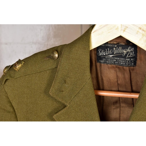 135 - SEVEN MILITARY JACKETS, an Officers jacket with Royal Engineers buttons, etc, a black Dress jacket p... 