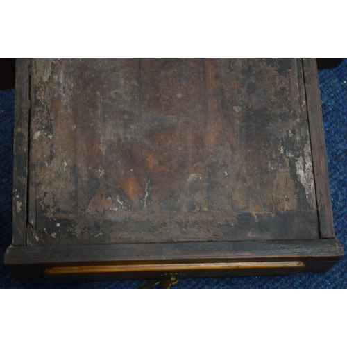 1364 - A PAIR OF 19TH CENTURY ORIENTAL HARDWOOD LAMP TABLES with a single drawer, 33cm square x height 33cm