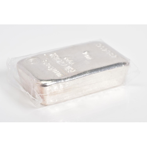 28 - A 500G FINE SILVER BAR, stamped Feinsilber 999, 500g