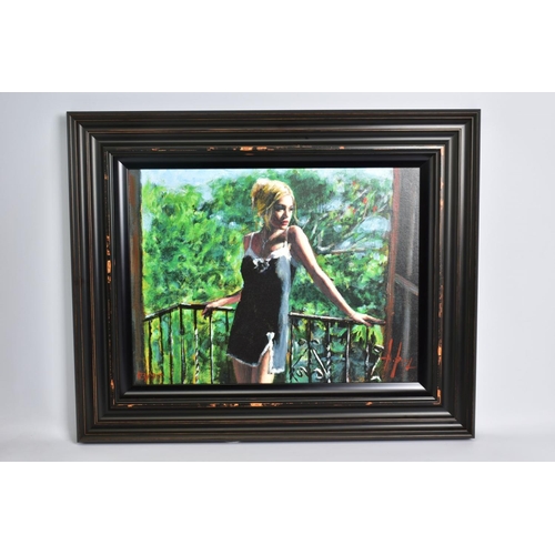 307 - FABIAN PEREZ (ARGENTINA 1967) 'SALLY IN THE SUN', a limited edition print of a female figure on a ba... 