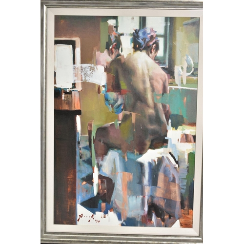 308 - CHRISTIAN HOOK (BRITISH 1971) 'THE BATHER', a limited edition print 27/195 of a female nude study, s... 