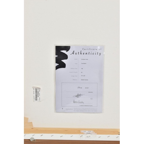 308 - CHRISTIAN HOOK (BRITISH 1971) 'THE BATHER', a limited edition print 27/195 of a female nude study, s... 