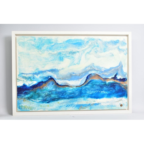 311 - JENNINE PARKER (BRITISH CONTEMPORARY) 'FORCE OF NATURE I', abstract seascape signed bottom right, mi... 