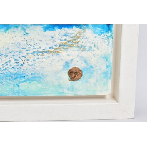 311 - JENNINE PARKER (BRITISH CONTEMPORARY) 'FORCE OF NATURE I', abstract seascape signed bottom right, mi... 