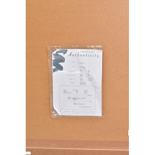 313 - ROLF HARRIS (AUSTRIALIA 1930) 'ALERT FOR PREY', a limited edition print 127/195, a leopard in a tree... 