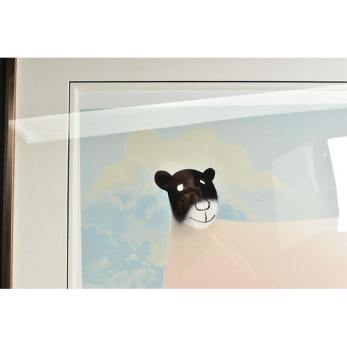 320 - MACKENZIE THORPE (BRITISH 1956) 'FAMILY', a limited edition print 32/95 depicting a ewe and two lamb... 