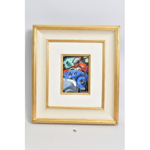 322 - SHERREE VALENTINE DAINES (BRITISH 1959) 'NUMBER 20', small children on a fairground ride, initialled... 