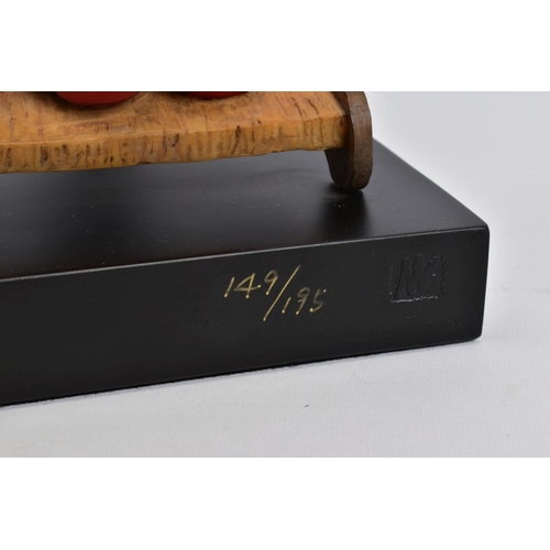 324 - MACKENZIE THORPE (BRITISH 1956) 'THE BRINGER OF LOVE', a limited edition sculpture of a boy pulling ... 