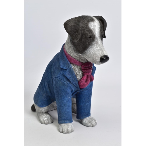 326 - DOUG HYDE (BRITISH 1972) 'SUITED AND BOOTED', a limited edition sculpture of a dog wearing a jacket ... 