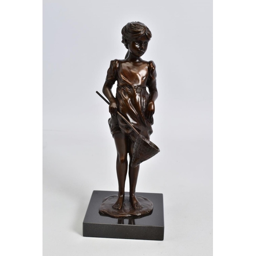 327 - SHERREE VALENTINE DAINES (BRITISH 1959) 'OUT TO PLAY', a limited edition bronze sculpture of a girl ... 