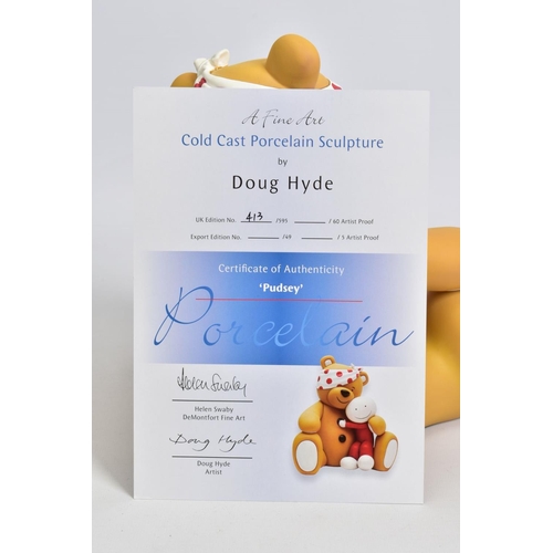 328 - DOUG HYDE (BRITISH 1972) 'PUDSEY', a limited edition coldcast porcelain sculpture 413/595, impressed... 