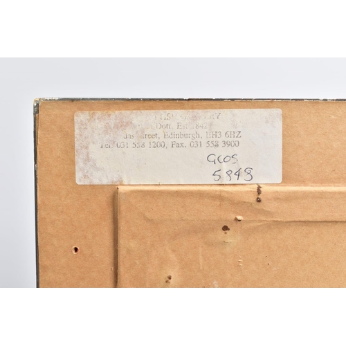 336 - BARBARA RAE CBE R.A RSA. FRSE (SCOTTISH 1943) 'BEACH HUT, BAGNO ROMANO' a view of an Italian beach, ... 