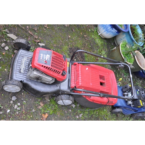 1013 - A MOUNTFIELD 17'' CUT PETROL LAWN MOWER with a Briggs and Stratton HP470 engine and grass box (engin... 