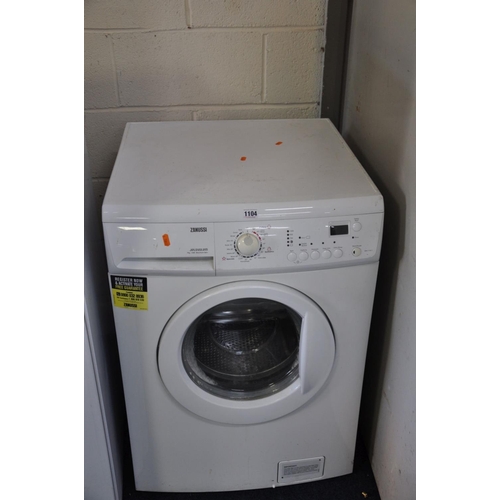 1104 - A ZANUSSU ZWH7132J WASHING MACHINE 60cm wide and 64cm deep