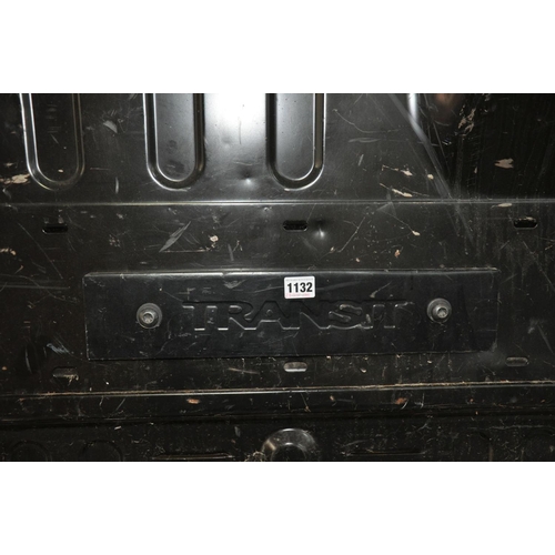 1132 - A FORD TRANSIT SHEET STEEL BULKHEAD, width 175cm x height 138cm (some corners and panel dents) and a... 