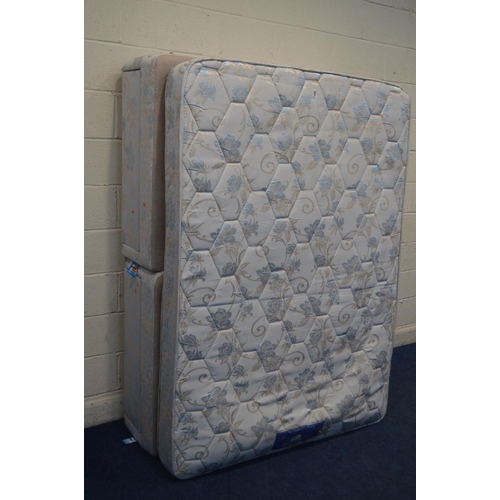 1223 - A SILENTNIGHT 4'6'' DIVAN BED AND MATTRESS