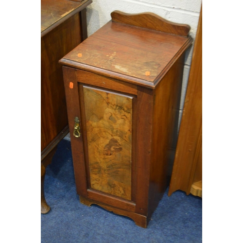 1237 - AN  EDWARDIAN WALNUT CHEST OF FOUR LONG DRAWERS, on cabriole legs, width 100cm x depth 48cm x height... 