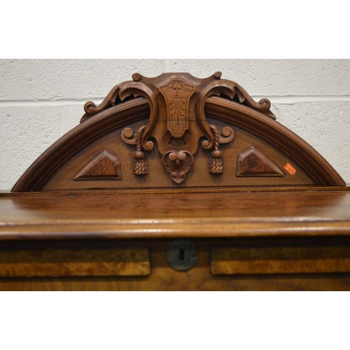 1288 - AN EARLY 20TH CENTURY KEARNEY AND WIGGERS WALNUT AND BURR WALNUT MECHANICAL DESK, with a removable c... 