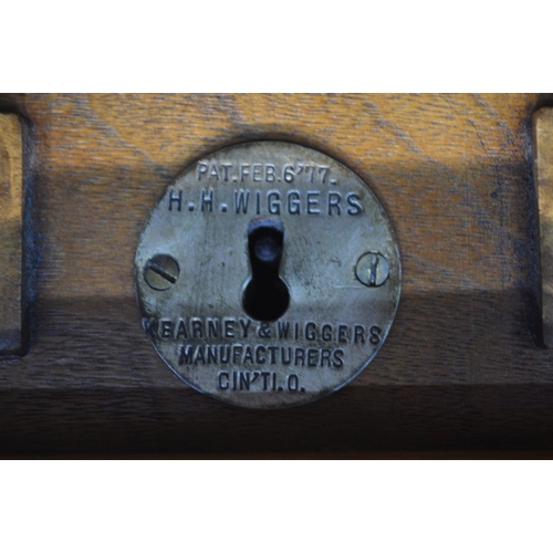 1288 - AN EARLY 20TH CENTURY KEARNEY AND WIGGERS WALNUT AND BURR WALNUT MECHANICAL DESK, with a removable c... 