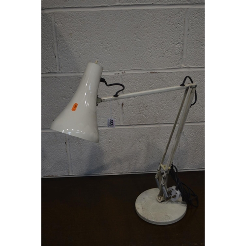 1293 - A WHITE ANGLE POISE DESK LAMP